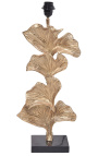 Candeeiro contemporâneo "Folhas de Ginkgo" alumínio dourado