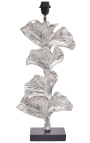 Candeeiro contemporâneo "Folhas de Ginkgo" alumínio prateado