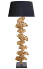 Lampa de podea contemporană "Ginkgo în" aluminiu de aur