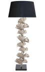 Contemporary floor lamp "Ginkgo leaves" silver aluminum