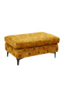 Panca "Rhea" design Art Déco Chesterfield in velluto senape