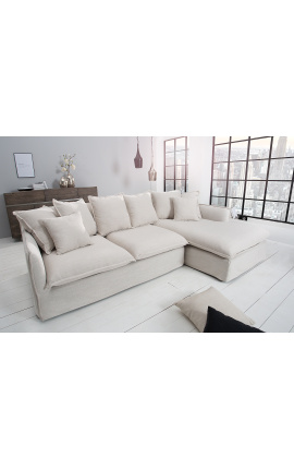 Rør sofa 255 cm Fint naturlig linen