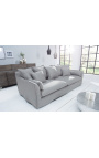 3-Sitzer-Sofa CELESTE aus grauem Leinen