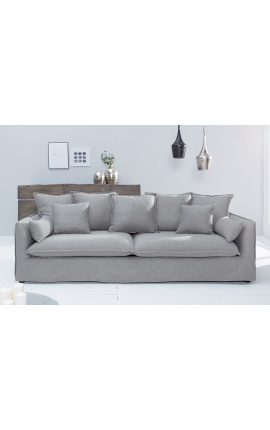 3 seater sofa CELESTE gray linen