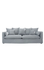 3-Sitzer-Sofa CELESTE aus grauem Leinen