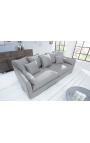 3-Sitzer-Sofa CELESTE aus grauem Leinen