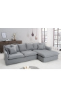 Ecksofa 255 cm CELESTE graues Leinen