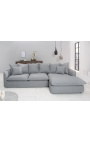 Canapé d'angle 255 cm CELESTE lin gris