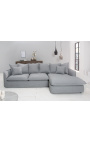 Ecksofa 255 cm CELESTE graues Leinen