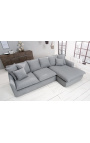 Ecksofa 255 cm CELESTE graues Leinen