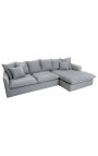 Ecksofa 255 cm CELESTE graues Leinen