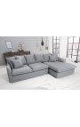 Corner sofa 255 cm CELESTE gray linen