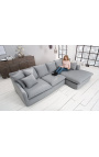 Ecksofa 255 cm CELESTE graues Leinen