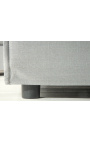 Large square bench 100 cm CELESTE gray linen
