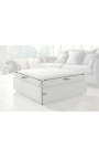 Grande banquette carrée 100 cm CELESTE lin gris