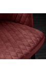 Σετ 2 καρέκλες τραπεζαρίας σχέδιο "Madrid" σε κόκκινο βελούδο