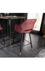 2 krzesła barowe "Madryt" projektowanie w czerwonym velvetie