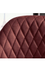 2 bar stoler "Madrid" design i rød velvet