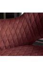 Set di 2 sedie da bar di design "Madrid" in velluto rosso