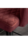 Set von 2 Barstühlen "Madrid" design in rot samt