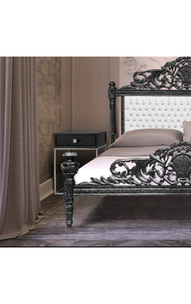 Boho sengside bord - svart oak og sølv rustfritt stål