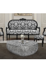 Großes Oval "Cory" couchtisch aus stahl und silberfarbenem metall 120 cm