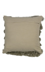 Golden square cushion with fringes 45 x 45