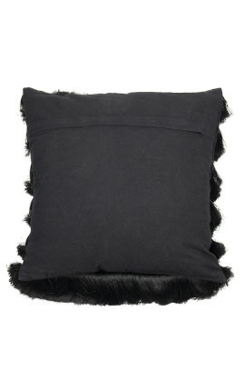 Crni četvrtasti jastuk s resama 45 x 45