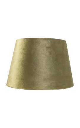 Lampenkap in goud fluweel en gouden binnenkant 25 cm in diameter