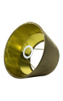 Lampeskjerm i gullfløyel og gullinteriør 25 cm i diameter
