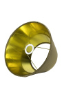 Lampenschirm aus goldenem Samt und goldener Innenseite mit einem Durchmesser von 30 cm
