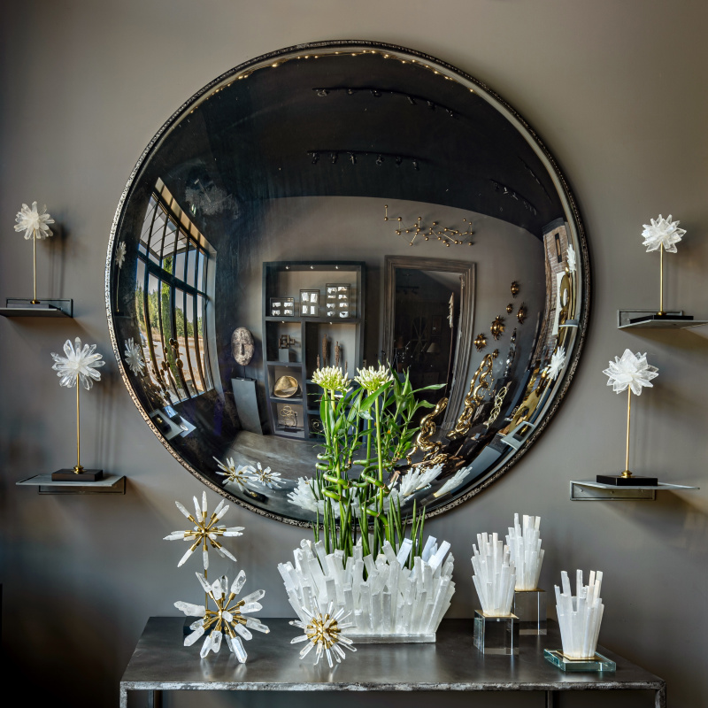 Immense miroir rond convexe dit miroir de sorcière - Ø 145cm