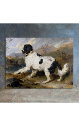 Pintura "Perro de Terranova llamado León" - Edwin Landseer