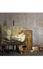 Malování "Přetrvávající život s atribúty umění s nárazem Merkury" - J.B. Simeon-Chardin