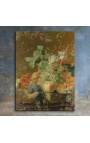 Painting "Fruits and flowers near a vase decorated with loves" - Jan Van Huysum