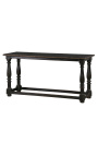 Juodas balustrų stalas (draperų stalas) XVIII amžiaus itališko stiliaus
