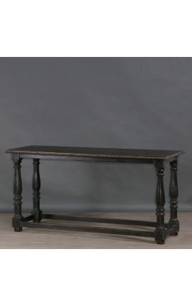 Schwarzer Balustertisch (Tisch des Tuchmachers) im italienischen Stil des 18. Jahrhunderts
