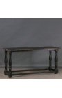 Table à balustres (table de drapier) noire dans le style Italien du XVIIIème siècle