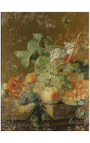 Tableau "Fruits et fleurs près d'un vase orné d'amours" - Jan Van Huysum