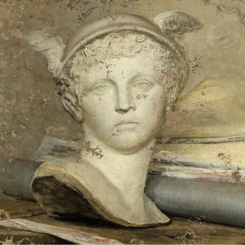 Картина Натюрморт с атрибутами искусства Ж.Б. Симеон-Шарден