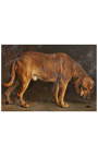 Картина "Собака Брохольмер, наблюдающая за жуком" - Отто Бахе