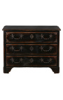 Commode de notaire à 3 tiroirs colori chêne patiné