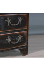 Notary chest of drawers with 3 drawers, patinated oak color