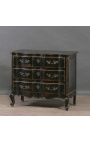 Regency style "Monsieur" chest of drawers with 3 drawers in patinated oak