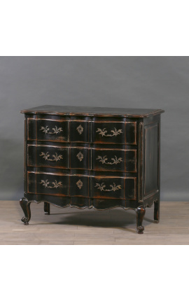 Cassettiera "Monsieur" in stile Regency con 3 cassetti in rovere patinato