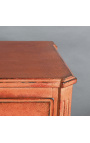 Шведский комод императорского красного цвета с 3 выдвижными ящиками