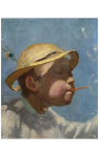Pintura "El niño pequeño con burbujas" - Paul Peel