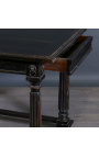 Mesa de centro estilo renascentista com balaústres em carvalho escuro