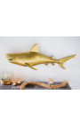 Grote gouden aluminium muur decoratie "Shark" Links