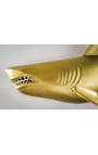 Grande décoration murale en aluminium doré "Requin" Gauche